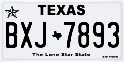 TX license plate BXJ7893