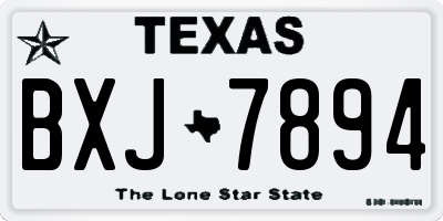 TX license plate BXJ7894