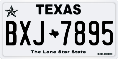 TX license plate BXJ7895