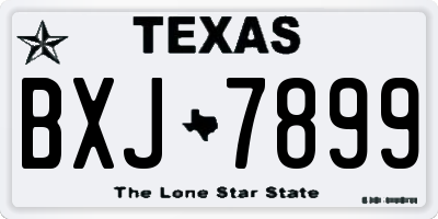 TX license plate BXJ7899
