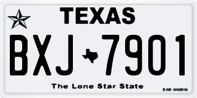 TX license plate BXJ7901