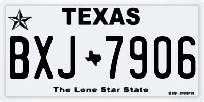 TX license plate BXJ7906