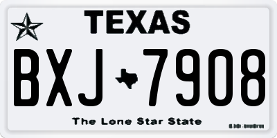 TX license plate BXJ7908