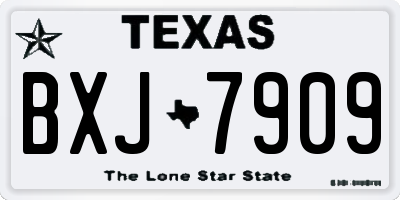 TX license plate BXJ7909