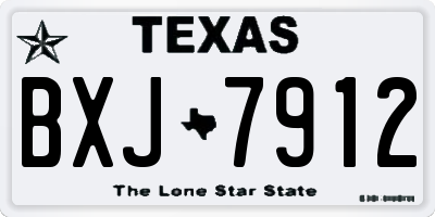 TX license plate BXJ7912