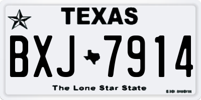 TX license plate BXJ7914