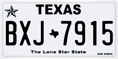 TX license plate BXJ7915