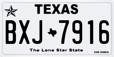 TX license plate BXJ7916