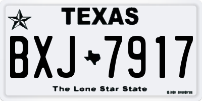TX license plate BXJ7917