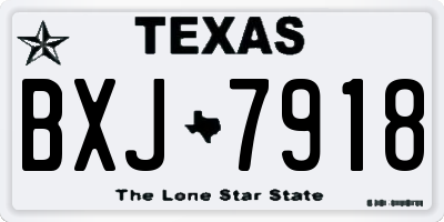 TX license plate BXJ7918