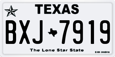TX license plate BXJ7919