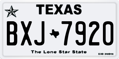 TX license plate BXJ7920