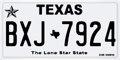 TX license plate BXJ7924
