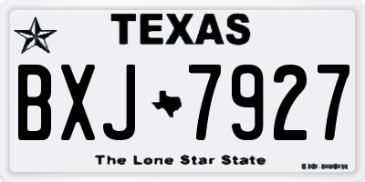 TX license plate BXJ7927
