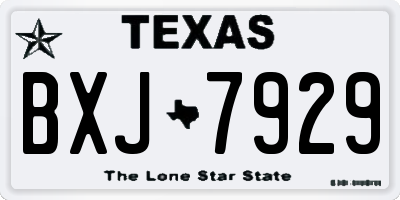 TX license plate BXJ7929