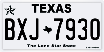 TX license plate BXJ7930