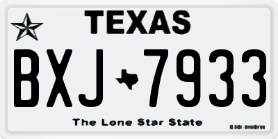 TX license plate BXJ7933