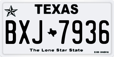 TX license plate BXJ7936