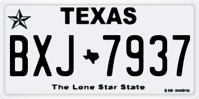 TX license plate BXJ7937