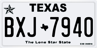 TX license plate BXJ7940