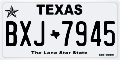 TX license plate BXJ7945