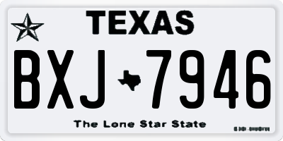 TX license plate BXJ7946