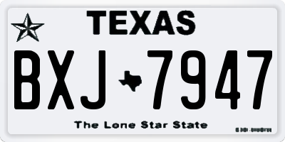 TX license plate BXJ7947