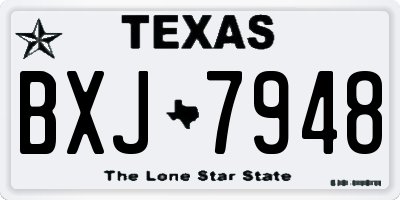 TX license plate BXJ7948