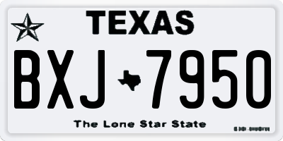 TX license plate BXJ7950