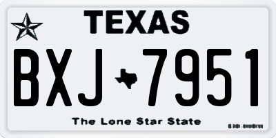 TX license plate BXJ7951