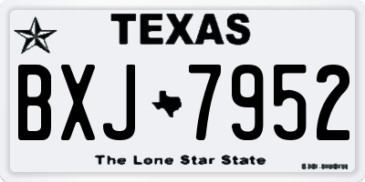 TX license plate BXJ7952