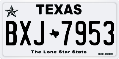 TX license plate BXJ7953