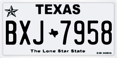 TX license plate BXJ7958