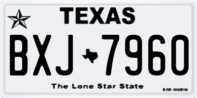 TX license plate BXJ7960