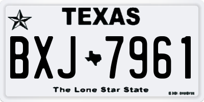 TX license plate BXJ7961