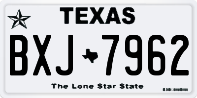 TX license plate BXJ7962