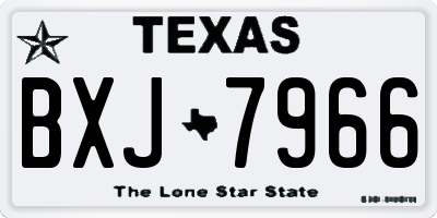 TX license plate BXJ7966