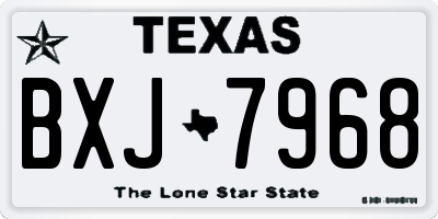 TX license plate BXJ7968