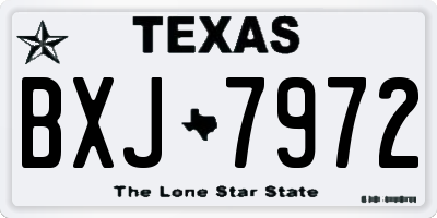 TX license plate BXJ7972