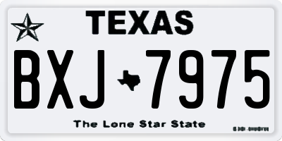 TX license plate BXJ7975