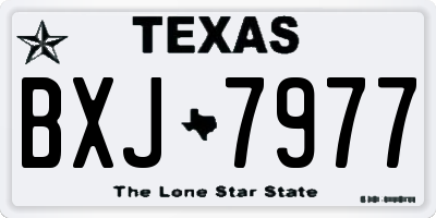 TX license plate BXJ7977