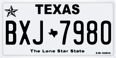 TX license plate BXJ7980