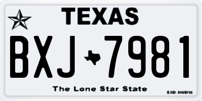 TX license plate BXJ7981