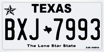 TX license plate BXJ7993