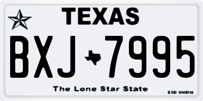 TX license plate BXJ7995