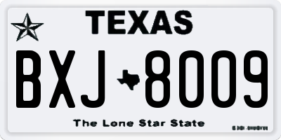 TX license plate BXJ8009