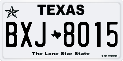 TX license plate BXJ8015