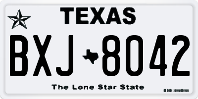 TX license plate BXJ8042