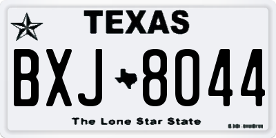 TX license plate BXJ8044