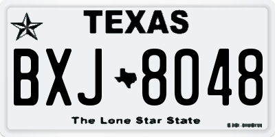 TX license plate BXJ8048